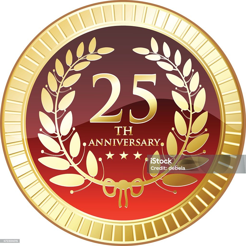 Двадцать пятой годовщине медаль - Векторная графика 25th Anniversary роялти-фри