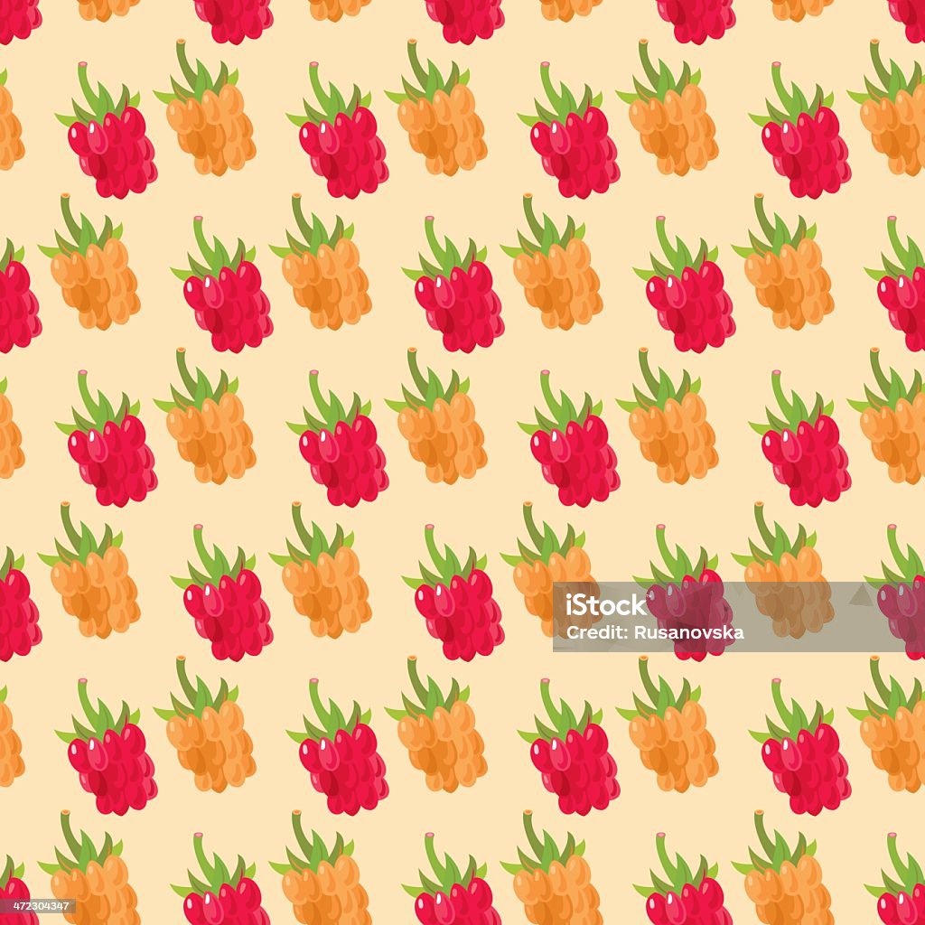 Yellow and Red Raspberries Pattern Yellow and red raspberries pattern. Vector seamless. EPS 8. Abstract stock vector