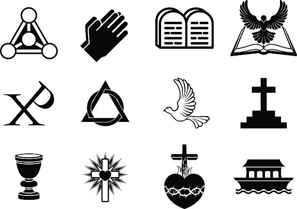 ilustrações de stock, clip art, desenhos animados e ícones de christian ícones - god crucifix cross human hand