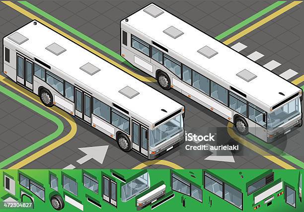 Minibarra De Ferramentas Autocarro Em Vista De Frente - Arte vetorial de stock e mais imagens de Autocarro