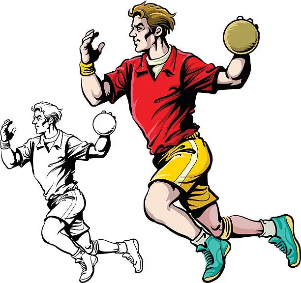 Vector illustration of handball