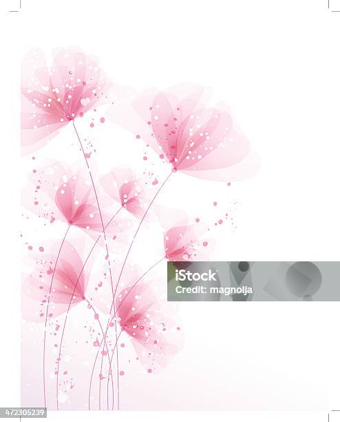 백터 배경에 핑크 꽃 0명에 대한 스톡 벡터 아트 및 기타 이미지 - 0명, 꽃 한송이, 꽃-식물