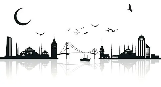 Vector illustration of İstanbul silhouette