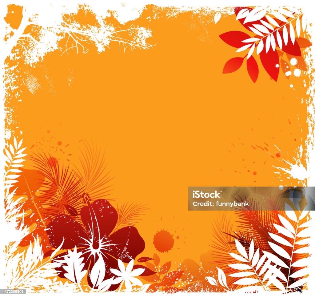 grunge silhouette tropical - clipart vectoriel de Arbre libre de droits