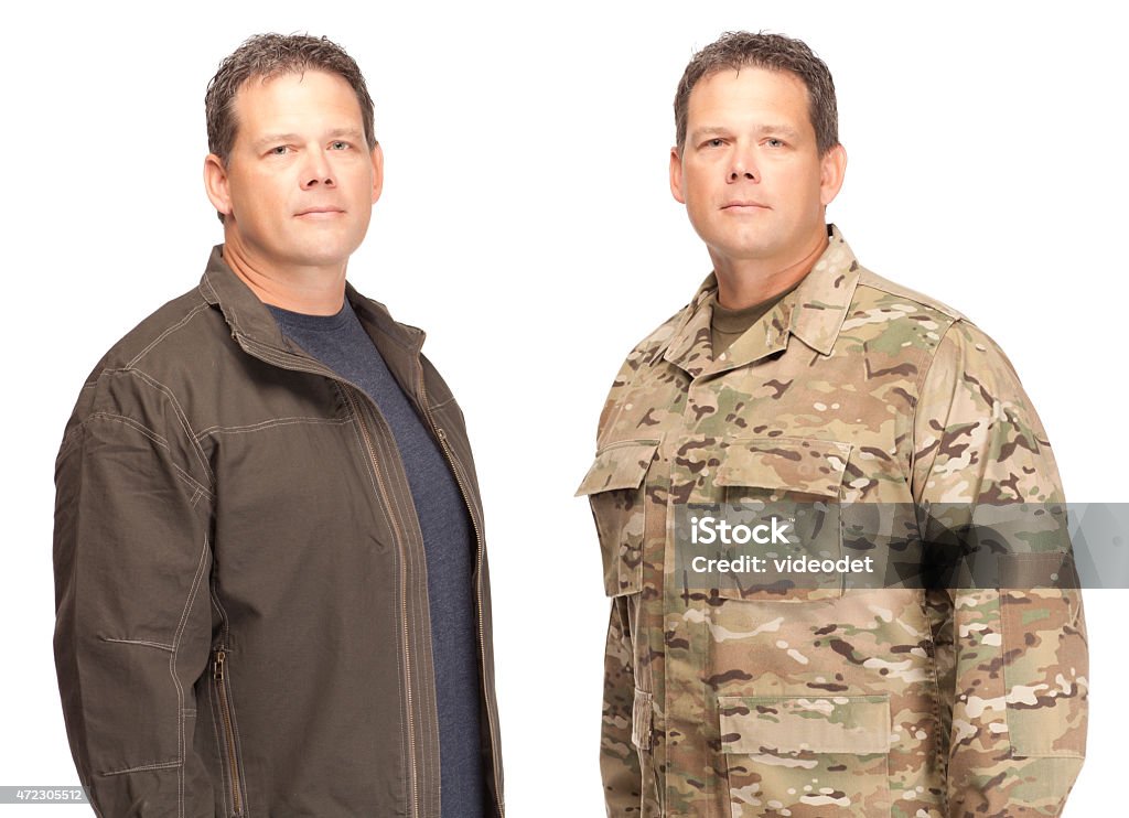 Soldier Retiring From US Military Military to Civilian Transition Civilian Stock Photo