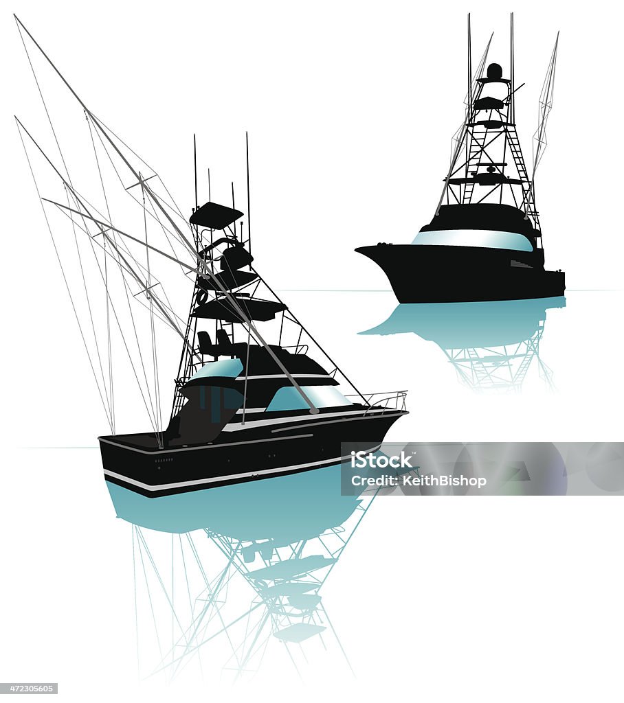 Fishing Лодка - Векторная графика Рыболовное судно роялти-фри