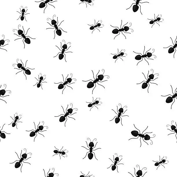 Vector illustration of Seamless Ant Infestation