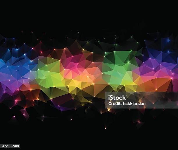 Technology Concept Abstract Polygonal Background Stock Illustration - Download Image Now - Computer Network, Fiber, Fiber Optic