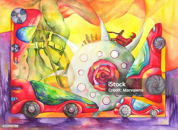 Auto Love Stock Illustration - Download Image Now - 2015, Adult, Alloy Wheel