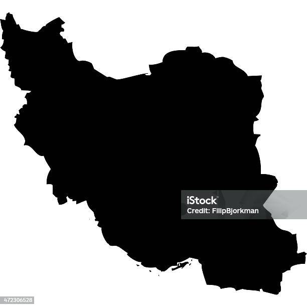 Map Iran Stock Illustration - Download Image Now - 2015, Abstract, Black Color