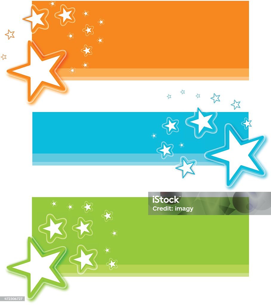 Estrellas conjunto de Banner - arte vectorial de Asterisco libre de derechos