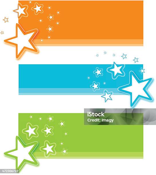 Ilustración de Estrellas Conjunto De Banner y más Vectores Libres de Derechos de Asterisco - Asterisco, Colección, Curva - Forma