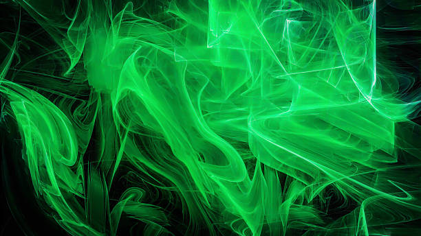 istock Green abstract background with wide stripes 472306878