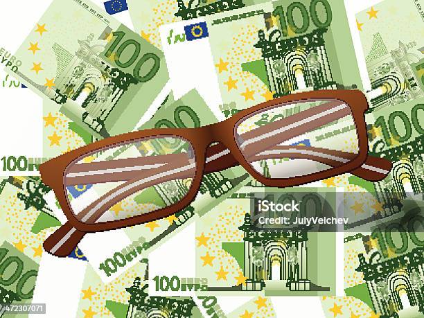 Occhiali Da Lettura Su Cento Euro - Immagini vettoriali stock e altre immagini di Accessorio personale - Accessorio personale, Affari, Banconota