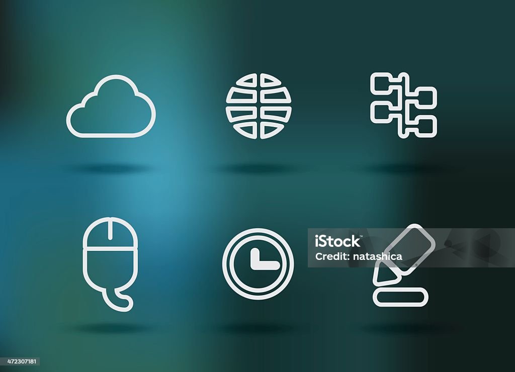 Web icon-set, Vektor-illustration-Schaltflächen - Lizenzfrei Cloud Computing Vektorgrafik