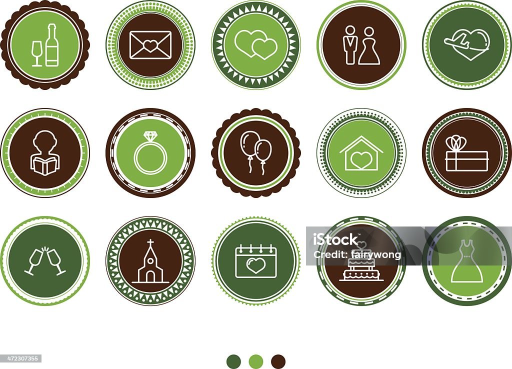 wedding simple icons Illustration of wedding simple icons on the white background. Adult stock vector