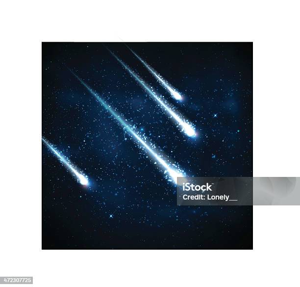 Quatre Comets Vecteurs libres de droits et plus d'images vectorielles de Astronomie - Astronomie, Astéroïde, Bleu