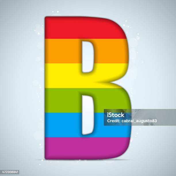Gay Гордость Стекла Алфавит С Радужный Флаг — стоковая векторная графика и другие изображения на тему Алфавит - Алфавит, Буква B, Векторная графика