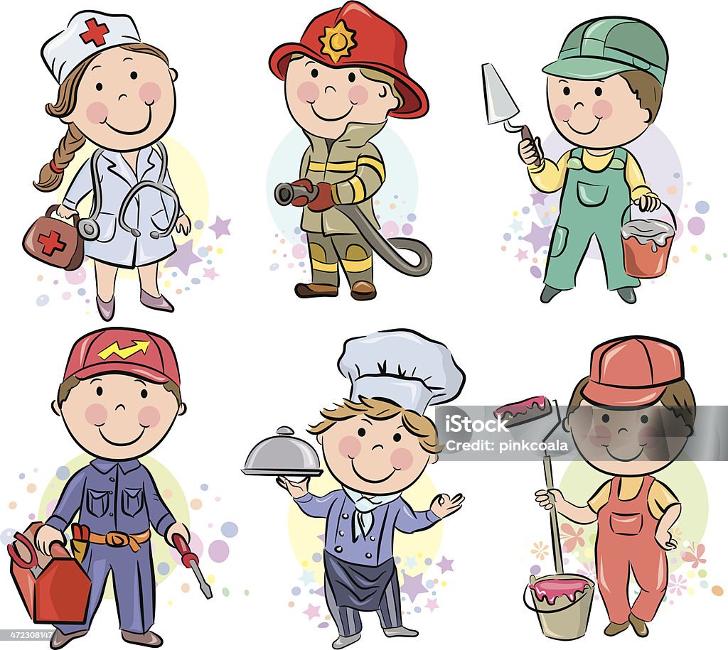 Professions kids set 3 Professions kids set 3. Contains transparent objects. EPS10. Beautiful People stock vector