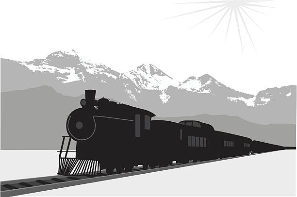 oldtimes - train steam train vector silhouette stock illustrations