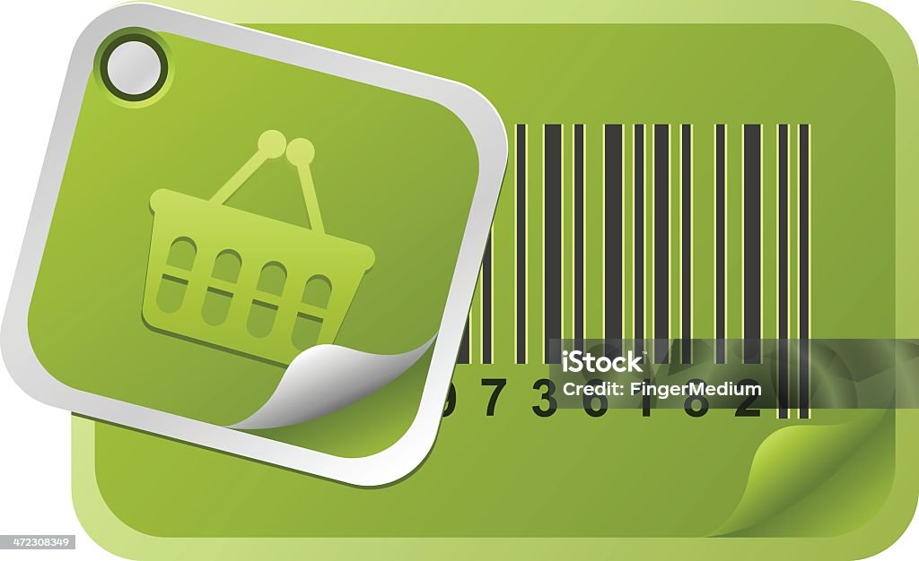 Barcode mit Einkaufskorb - Lizenzfrei Checkliste Vektorgrafik