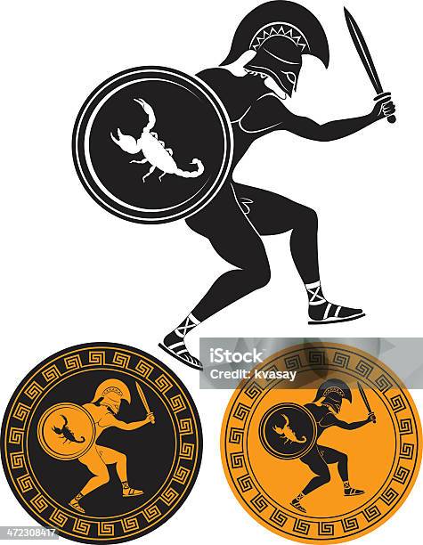 Gladiador - Arte vetorial de stock e mais imagens de Adulto - Adulto, Antiguidade, Arcaico