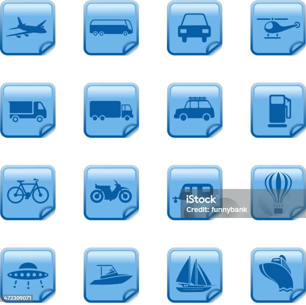 Transport Symbole - Stockowe grafiki wektorowe i więcej obrazów Autobus - Autobus, Balon na ogrzane powietrze, Benzyna