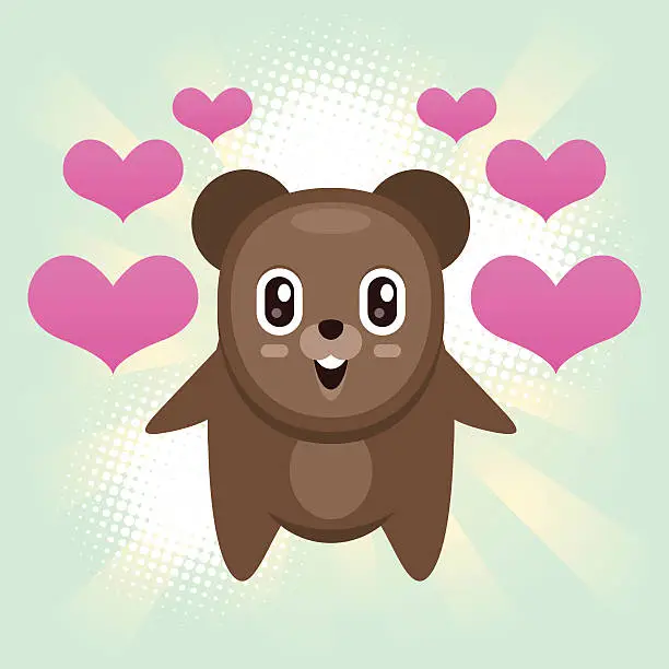 Vector illustration of Cute bear