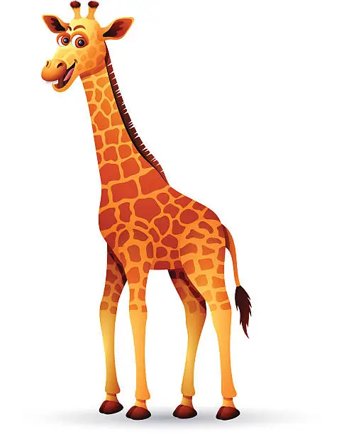 Vector illustration of Giraffe Character