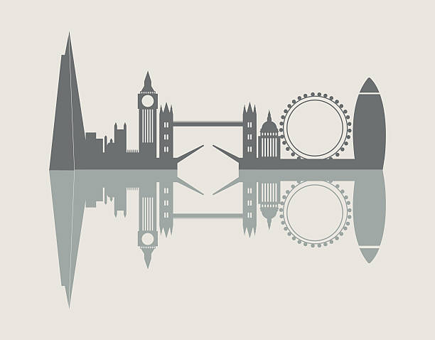 skyline von london - london england urban scene 30 st mary axe city stock-grafiken, -clipart, -cartoons und -symbole