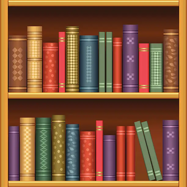 Vector illustration of Bookshelf
