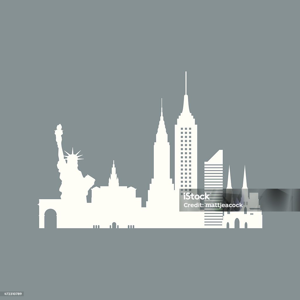 Нью-Йорк Skyline - Векторная графика Нью-Йорк роялти-фри