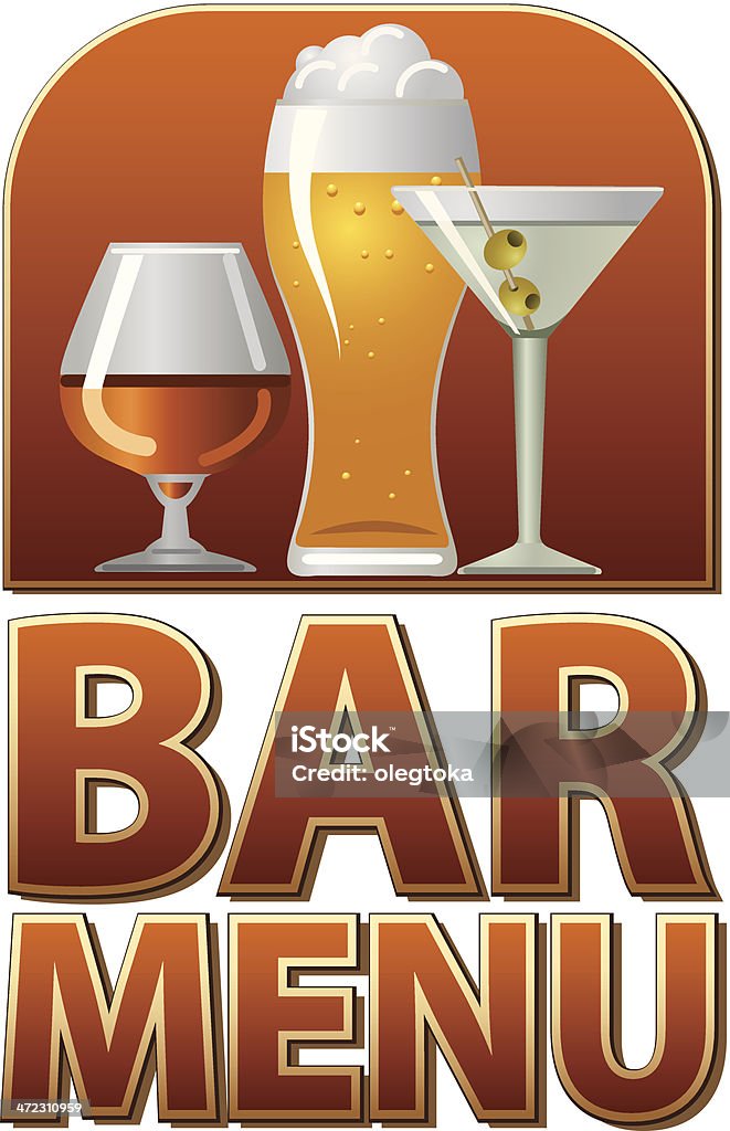 menu de bar - clipart vectoriel de Alcool libre de droits