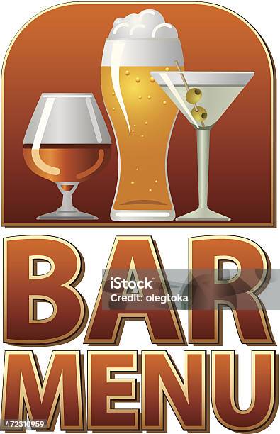 Menu De Bar Vecteurs libres de droits et plus d'images vectorielles de Alcool - Alcool, Bar, Bière