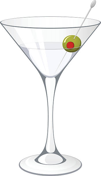 illustrations, cliparts, dessins animés et icônes de martini dry - martini glass illustrations