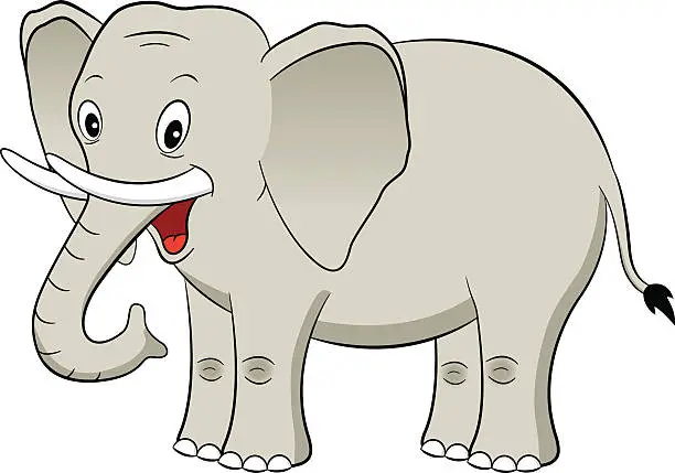 Vector illustration of Cartoon Elephant