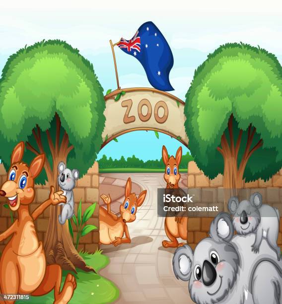 Vetores de Zoológico De Cena e mais imagens de Abaixo - Abaixo, Animal, Austrália