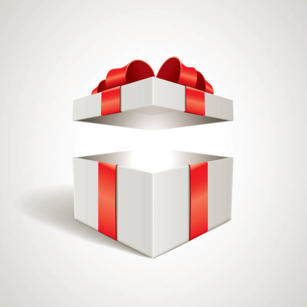 открыть подарочная коробка - gift box gift christmas present box stock illustrations