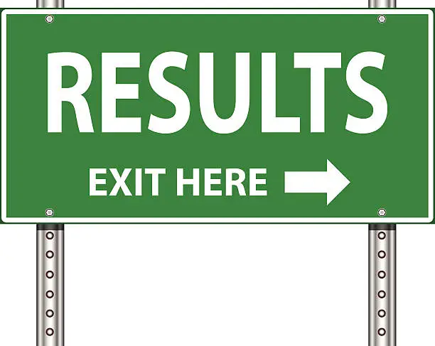 Vector illustration of Highway Exit Sign | Results