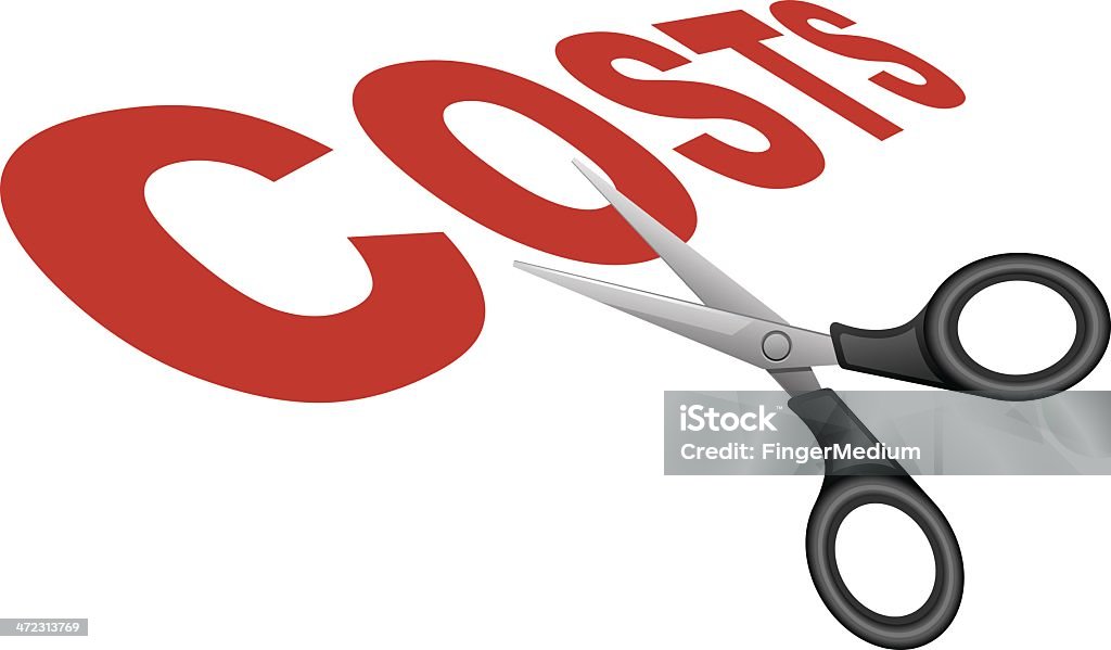 Cutting costs Activity stock vector