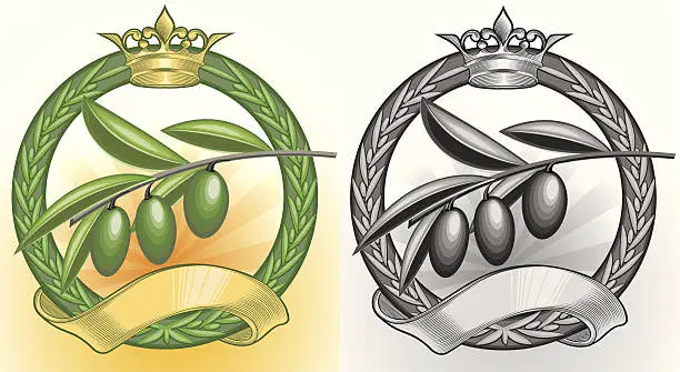 Vector illustration of Olive emblem