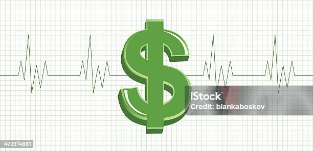 Dollar Pulse De Vecteurs libres de droits et plus d'images vectorielles de Monnaie - Monnaie, Rythme cardiaque, Santé et médecine