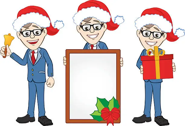 Vector illustration of Businessmen Christmas Illustration