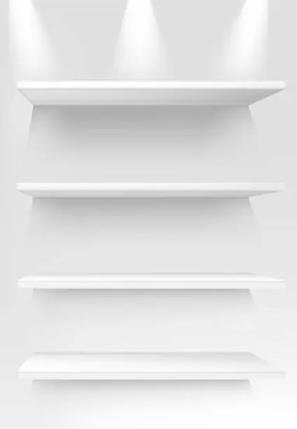 Vector illustration of blank shelf