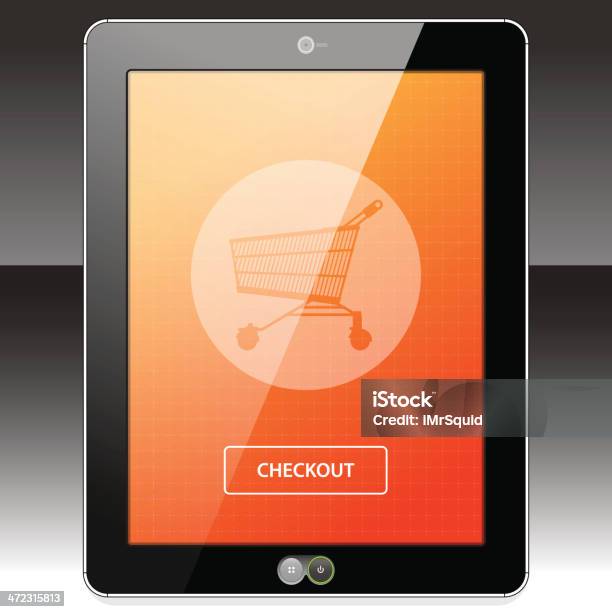 Vetores de Tablet Compras Online E Checkout e mais imagens de Abstrato - Abstrato, Aplicação móvel, Compra online