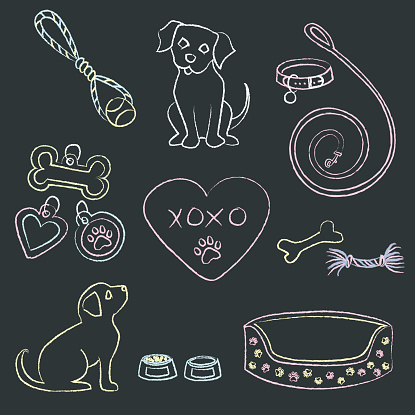 Chalk Puppies and Items