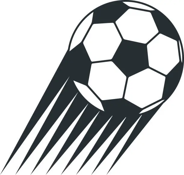 Vector illustration of Soccer football power lines