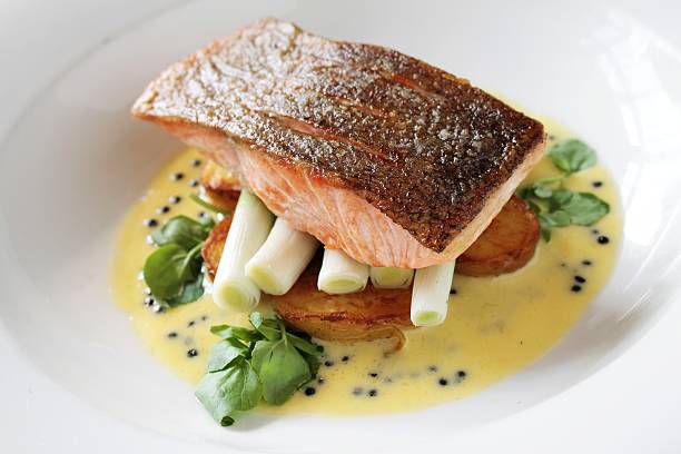 istock salmon fillet plated meal 472316564