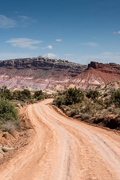 Piria, Utah dirt road stock photo