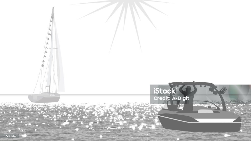 Bateau - clipart vectoriel de Bateau à voile libre de droits